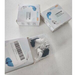 3 Sets Swimming Ear Plugs Noise Cancelling Three Layer Design Reusable Silicone